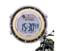 Motorcycle - Waterproof Handlebar Clock, Stick- Motorbikes Mount Digital Clocks | Stylish Stainless Steel Design, Dial Small Motorcycle Clocks for Auto Vehicle Suv Car