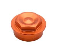 Motorcycle Wheel Axle Lock Nut Replacement - CNC Aluminum Front Rear Locking Nut Compatible with TC85 TE250 FE250 TC250 FC250 SX SXF XC XCF XCW EXC EXCF(Orange Front Nut)