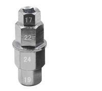 Motorcycle Wheel Axle Socket Wrench Set 17mm 19mm 22mm 24mm Hex Key Spanner Spindle Sleeve Tool Compatible with Standard Front Axle Drivers