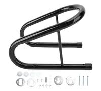 Motorcycle Wheel Chock Kit 5.5 Inch Black Steel with Installation Hardware, Easy Removal for Trailer Truck Bed - Rustproof Durable, Secure Wheel Stability for Various Bikes