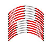 Motorcycle Wheel Motorcycle Front and Rear Wheels Outer Rim Sticker Reflective Stripe Wheel Decals for S1000R Sticker Decal(A Red)