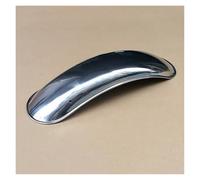 Motorcycle Wheel Mudguard Motorcycle Retro Modified Front Fender Water Flap Stainless Steel Widened Mud Tile Smooth Cover HJ125(Silver)