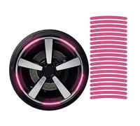 Motorcycle Wheel Rim Reflective Stickers for BMW C1 2000 2001 2002, Night Driving Safety Warning Decals, Bright Honeycomb Strip, Strong Adhesion Tape,Pink