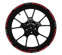 Motorcycle Wheel Rim Stickers Decal for MT07 Mt-07 MT 07 2022 Reflective Hub Stripe Tape Wheel Sticker Decals Complete Set Complete Pack of Rim Stickers(Color 5)