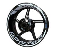 Motorcycle Wheel Rim Stickers Decal Kit For Suzuki GSR750 GSR 750 Reflective Wheel Sticker Decals Complete Set Decoration Complete Pack of Rim Stickers(Color 8)