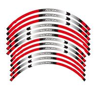 Motorcycle Wheel Sticker 12Pcs Thick Edge Outer Rim Stripe Decals Accessories for BMW R1200GS Spare Parts(Style 2)