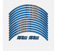 Motorcycle Wheel Sticker Inner Rim Reflective Protection Decal Decorative Film for KYMCO AK550 AK 550 12 X Thick Wheel hub Sticker(Color4)