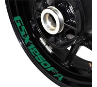 Motorcycle Wheel Sticker Rim Decal Hub Stripe Tape Decorative Decals Parts for Suzuki GSX1250FA Gsx 1250fa Wheel hub Sticker(Green)
