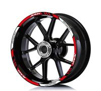 Motorcycle Wheel Stickers For XMAX 125 250 300 Reflective Rim Decals Stripe Tape Reflective Rim Tape Decorative Stickers(Red)