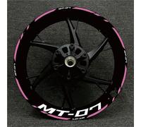 Motorcycle Wheel Stickers Reflective Rim Decal Accessories for Yamaha for Mt07 2020 2021 2022 Protection Decals(Style 12)