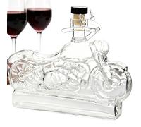Motorcycle Whiskey Bottle - Vintage Alcohol Decanter Three Hundred Milliliters Decorative Glass Container Elegant Home Display BBQ Wedding Use Restaurant Party Support Father Friend Face