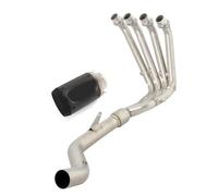 Motorcycle Whole Exhaust System Header Pipe Slip On 51mm Carbon Fiber Muffler For QJMOTOR SRK800RR 2023