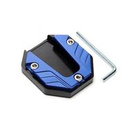Motorcycle wide-angle rearview mirror Scooter Motorcycle Bike Kickstand Extender Foot Side Stand Extension Pad Support Plate Anti-skid Enlarged Base(Blue)