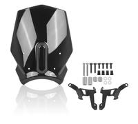 Motorcycle Wind Deflector Compatible With CB300R 18-25 For CB125R For CB250R 18-23 Motorcycle Windscreen Windshield Visor Wind Air Fairing Deflector(Black)