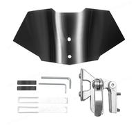 Motorcycle Wind Deflector Wind Deflector Windshield Height Increase Installation Modification Universal(Black)
