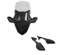 Motorcycle Wind Deflector Windscreen Windshield With Rearview Mirror With Front Panel Motorcycle For NMAX 125 NMAX155 2021 2022 2023