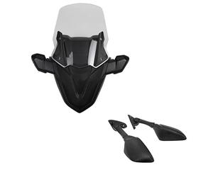 Motorcycle Wind Deflector Windscreen Windshield With Rearview Mirror With Front Panel Motorcycle For NMAX 125 NMAX155 2021 2022 2023