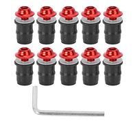 Motorcycle Wind S Kit - 0PCS Aluminum & Rubber M5x16mm iversal Win s with Wrench, Red