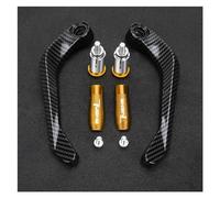 Motorcycle Windproof Handguard Aluminum Alloy Mot FOR Apr@&ilia Tuono Factory 660 RS V4 RSV1000/R Tuono 1000/R V4R Motorcycle Handlebar Grip Hand Guard Brake Clutch Lever Protector(Gold With logo)