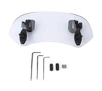 Motorcycle Windscreen Extender with Spoiler - Universal Aerodynamic Air Deflector for Handlebars, Durable Plastic, Smoked Finish