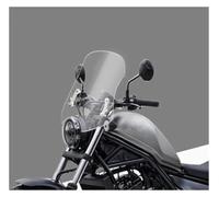 Motorcycle Windscreen For CM300 CM500 Modified Windshield Front Windshield Chest Rain Shield Mirror + 304 Stainless Steel Universal Bracket Motorcycle Wind Deflector(Transparent 40CM)