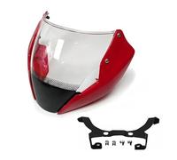 Motorcycle Windscreen For DUCATI For Monster 797 821 1200S 2014-2016 Windscreen Windshield Smoke Deflector With Bracket Mounting Screws Windshield(Red)