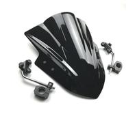 Motorcycle Windscreen For ER6N ER4N Motorcycle Wind Deflector WindScreens Adjustable Bracket(Black)