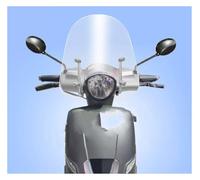 Motorcycle Windscreen For Peugeot For Django 150 For Django150 Modified Windshield Windscreen Front Glass Windproof With Bracket Motorcycle Wind Deflector(Transparent 42cm)