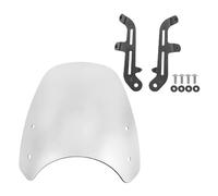 Motorcycle Windscreen Front Windscreen For Triumph For Bonneville T120 T100 2016-2024 Windshield Wind Deflector With Bracket(Silver)