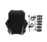 Motorcycle Windscreen Motorcycle Adjustable Windshield For Z1000 Z1000R Z125 Z250SL Z300 Z400 Z650 Z750 Z800 Z800E Z900 Z900RS(Black)