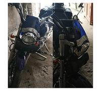 Motorcycle Windscreen Motorcycle Windscreen Custom Super Fork Tube Mount Windshield Meter Visor Smoke For For Sportster Iron 883 XL883 XL(Blue)
