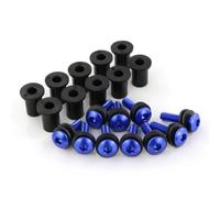 Motorcycle Windscreen Screws Deflectors Bolts M4 16 10 Pcs Compatible With SUPER SPORT 620 800 1000 ST2 ST3 ST4 PASO 750 And Similar Models(Blue)
