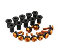Motorcycle Windscreen Screws Deflectors Bolts M4 16 10 Pcs Compatible With SUPER SPORT 620 800 1000 ST2 ST3 ST4 PASO 750 And Similar Models(Orange)