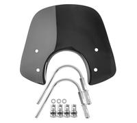 Motorcycle Windscreen Windshield Protector Wind Deflectors Fly Screen Deflector For Piaggio For Vespa LX50 LX125 LX150 GT200 GTS250 GTS300 Front Windscreen(Black)