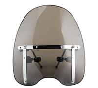 Motorcycle Windscreen100 Universal Wind Screen Curved Motorcycle Windscreen Windshield Spoiler Riding Accessory (Smoky)