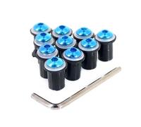 Motorcycle Windshield Bolt Nut Fastener Kit 5mm 10pcs For CBR300R CBR 300R CBR1000RR CB150R CB300R CB1000F CB1000R(Blu)