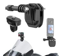 Motorcycle Windshield Camera Mount Clamp compatible for Insta 360 X5 X4 X3 X2 X Motorbike Camera Windshield Bracket compatible with Gopro 12-3,Osmo Action 5 Pro 4 3, Pocket 3 with Anti-Loss Leash