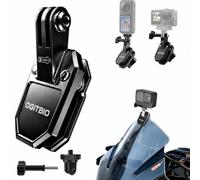 Motorcycle Windshield Camera Mount for Insta360,for Gopro Hero,DJI Action | All CNC Aluminum , Quick Release, Motorbike Windscreen Clamp Mount with 1/4" Adapter Action Camera Accessories
