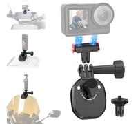 Motorcycle Windshield Camera Mount w Magnetic Quick-Release Adapter compatible for DJI Osmo Action 5 Pro/4/3 compatible for Osmo 360 Aluminum Motorbike Windscreen Clamp compatible for Insta 360 X5-X