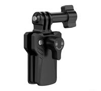 Motorcycle Windshield Clip Camera Mount for Insta360 Action Cameras | 180 Degree Adjustable Silicone Clamp for Riding Filming, Black