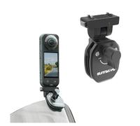 Motorcycle Windshield Clip Camera Mount for Insta360 X4Air/X5/Ace/AcePro2/1 | Magnetic Quick-Release Motorcycle Screen Clamp Mount, Angle Adjustable Clip Mounting Bracket, Max Clamping Thickness: 6mm