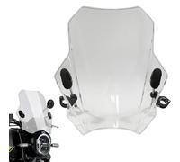 Motorcycle Windshield Clip-On Transparent Wind Deflector for Sportbikes and Scooters, Universal Adjustable Wind Shield for Riding Comfort