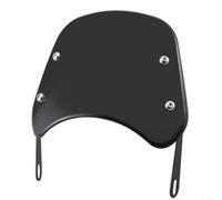 Motorcycle Windshield Deflector for 5-7 Inch Round Headlights, ABS Front Flyscreen with Mounting Bracket, Guard for Honda