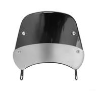 Motorcycle Windshield Deflector for 5-7 Inch Round Headlights - ABS + Metal Construction, Fit for, & Cafe