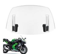 Motorcycle Windshield Extension - Adjustable Height Wind Deflector, High Definition ABS | Universal Clip On Spoiler, Enhanced Riding Comfort | Modification Part, Clear Windscreen Extender