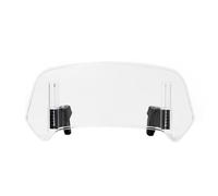 Motorcycle Windshield Extension for Benelli TRK 502 X 502X, Heightened Windscreen Spoiler, Adjustable Clip-on Motorcycle Air Deflector Windscreen Extender,Large-Transparent