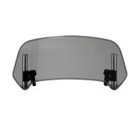 Motorcycle Windshield Extension for Piaggio Vespa GTS GTV 250 300, Heightened Windshield Deflectors, Adjustable Clipon Motorcycle Air Deflector,Grey-Large