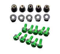 Motorcycle Windshield Fastener Set FOR 1290 SUPER DUKE R 890 ADVENTURE S Motorcycle M5 Fastener Nuts Windscreen Windshield Screw Mounting Bolts(10Pieces green)