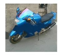 Motorcycle Windshield For 1996-2007 For CBR1100XX For CBR 1100 XX For Super For Blackbird Motorcycle Double Bubble Windshield WindScreen Screen Motorbike Wind Deflector(Clear Iridium)