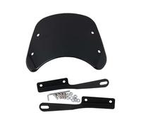 motorcycle windshield For 8 Styles For 6.5"-9.45" Motorcycle Headlight Windshield Wind Deflector Windscreen Universal(Black)